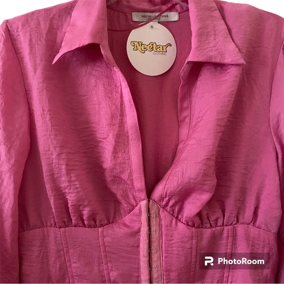 Nectar Women”s  On Display Corseted Pink Tunic Dress - Picture 4 of 13